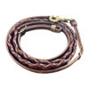 Heavy Oiled Leather Laced Barrel Rein 5/8" X 7' 6"