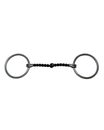 Diamond R 3/8'' Twisted Sweet Iron Loose Ring Snaffle