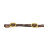 Harness Leather Curb with Brass Buckles