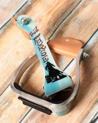 "Trust Your Horse" Barrel Racer Print Stirrups
