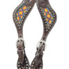 Circle Y Spur Straps with Bead Inlay and Copper