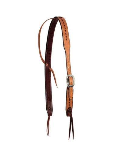 1-1/4'' Roughout Buckstitch Cowboy Knot Ear Headstall
