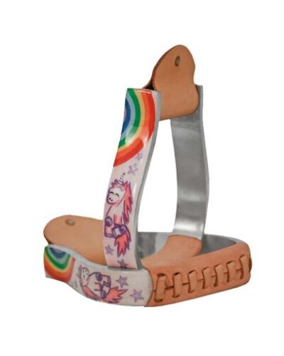 Pony/Youth Unicorn & Rainbow Print Stirrups