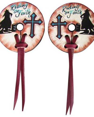 "Riding on Faith" Leather Bit Guards