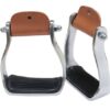 Polished Aluminum Stirrups with Rubber Tread