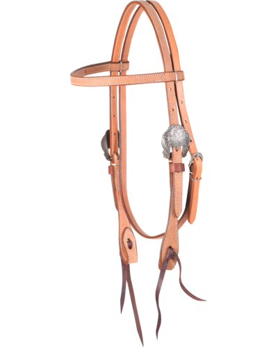 Martin Saddlery Silver Scroll Buckle Browband Headstall