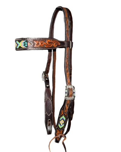 Vegas Beaded Browband Headstall