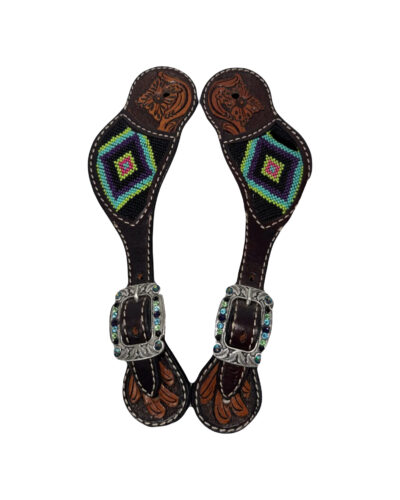 Alternative view of Vegas Beaded Spur Straps