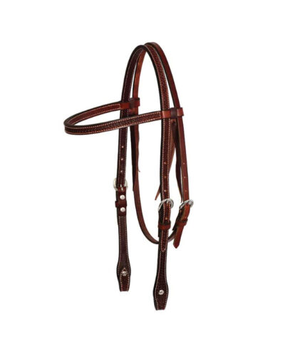 5/8'' Rosewood Spider Stamp Browband Headstall