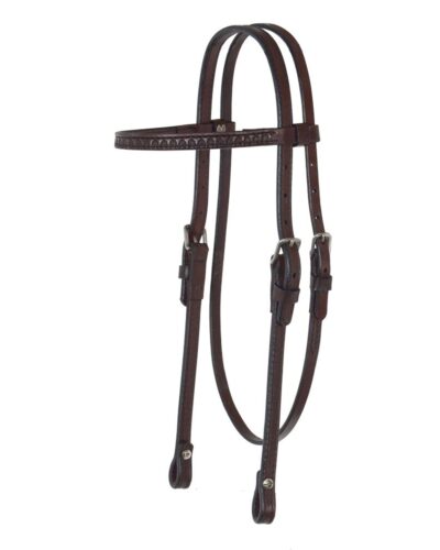 Circle Y 5/8'' Shell Tooled Browband Headstall