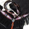 Pony Size Pyschedelic Tie Dye Headstall & Breastcollar Set
