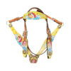 Pony Size Unicorn Print Headstall & Breastcollar Set