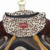 Leopard Print Insulated Nylon Saddle Pouch
