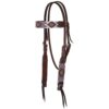 Circle Y Infinity Beaded Inlay Brown Diamond Browband Headstall