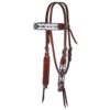 Circle Y Infinity Bead Green Diamond Browband Headstall