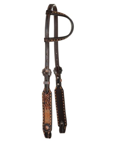 Circle Y Distressed Buckstitch Exotic Inlay 1-Ear Headstall