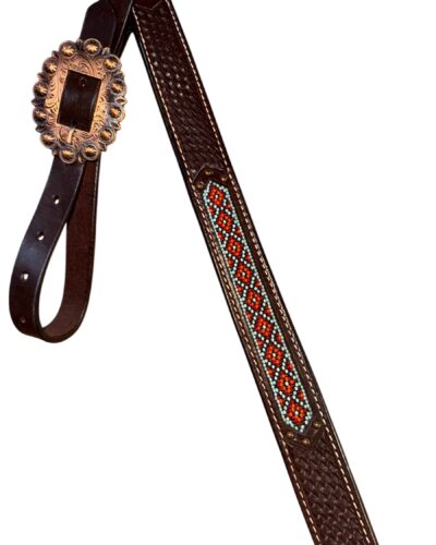 Alternative view of Weaver Turquoise Cross Beaded Breastcollar