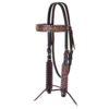 Circle Y White Inlay & Buckstitch Browband Headstall