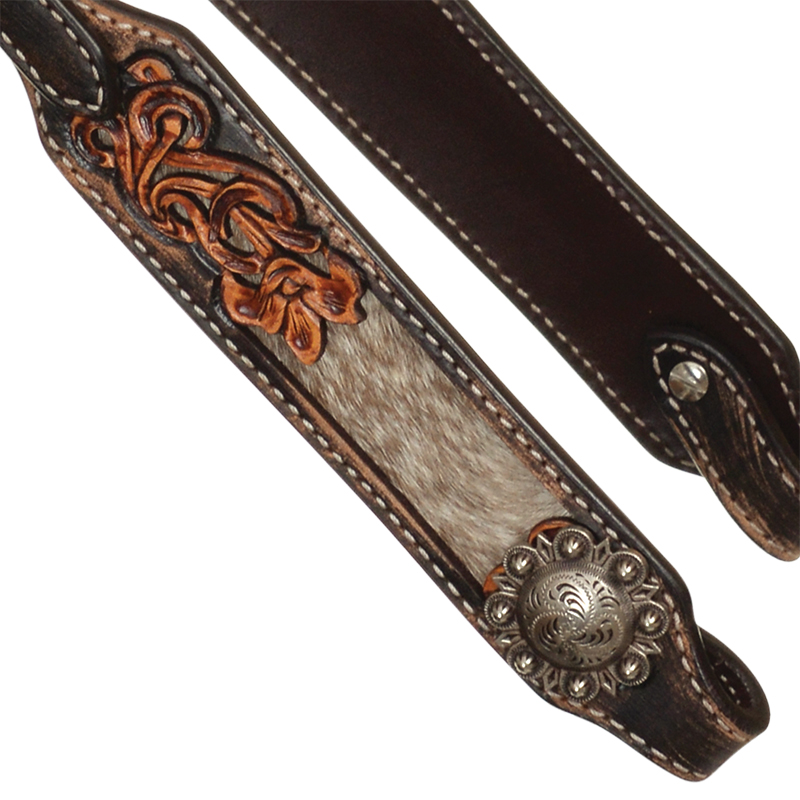 Circle Y Inlaid Floral 1-Ear Headstall - Image 2