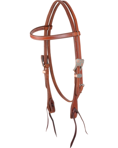 Martin Saddlery Chestnut Copper Patina Browband Headstall
