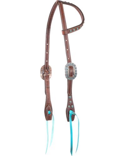 Martin Saddlery Turquoise Accented 1-Ear Headstall