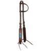 Circle Y Distressed Blue Diamond Beaded Inlay 1-Ear Headstall