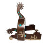 Antique Brown Cactus/ Turquoise Spur