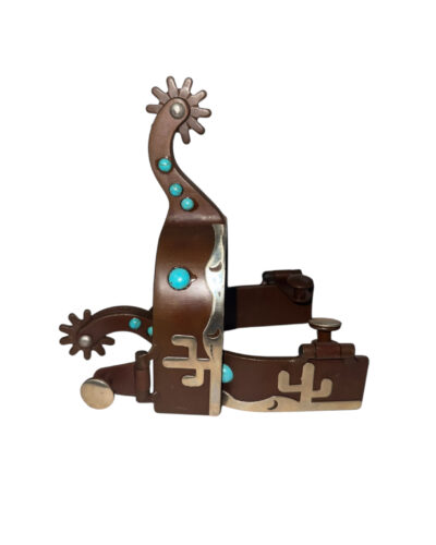 Antique Brown Cactus/ Turquoise Spur