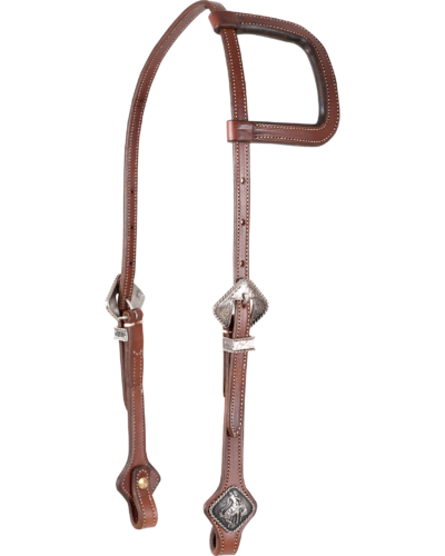 Martin Saddlery Chocolate Square Slip Ear Headstall