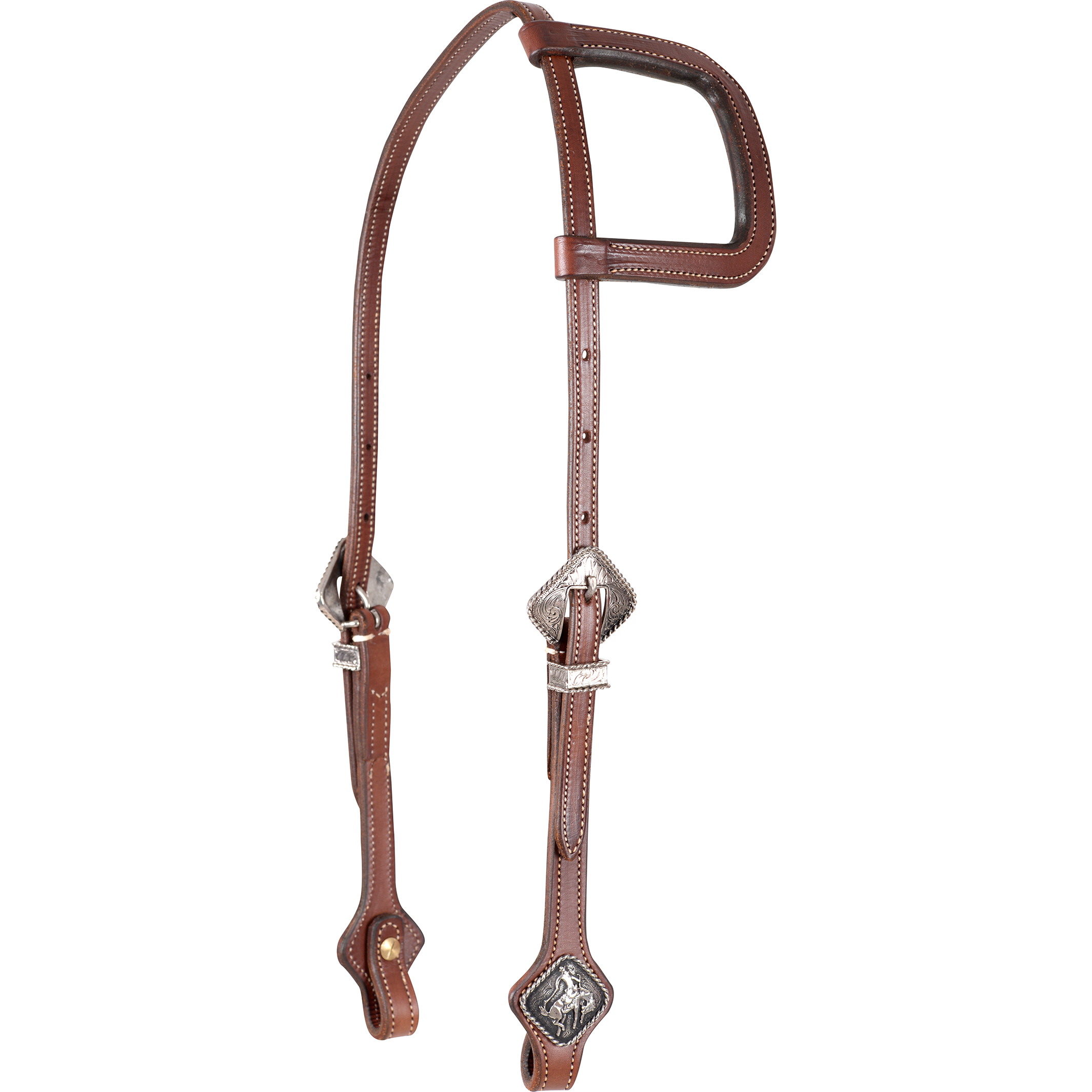 Martin Saddlery Chocolate Square Slip Ear Headstall