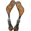 Circle Y Orange Inlay & Buckstitch Spur Straps
