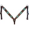 Circle Y Distressed Filigree Turquoise Inlay Breastcollar