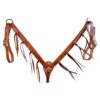 1-1/4'' Harness Leather Breastcollar w/ Latigo Strings
