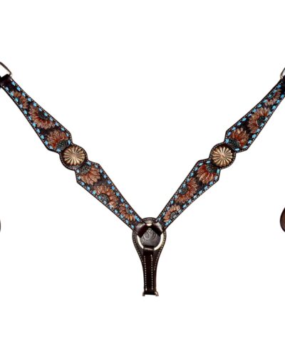 Circle Y Hand Painted Sunflower & Buckstitch Breastcollar