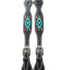 Weaver Turquoise Cross Multicolor Embroidery Ladies Spur Straps
