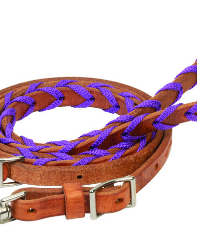 Alternative view of Weaver Laced Barrel Rein w/ Polyester Shoe Lacing