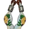 Ladies Sunflower & Cactus Hand Painted Spur Straps