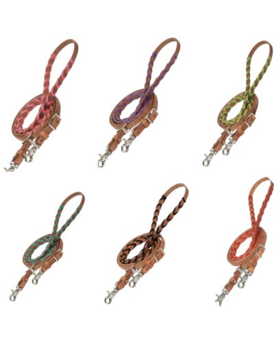 Weaver Laced Barrel Rein w/ Polyester Shoe Lacing
