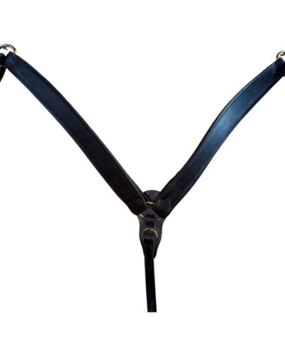 Weaver Black Leather Contoured Breastcollar