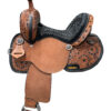 Floral Tooled Kids Barrel Saddle