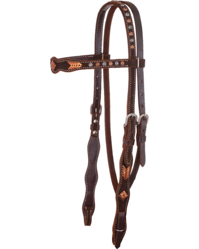 Circle Y Metallic Lace Browband Headstall