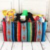 Southwest Serape Collapsible Haul-It-All Basket w/ Mesh Pockets