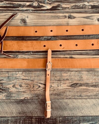 1-3/4'' Light Oil Leather Rear Back Cinch Set