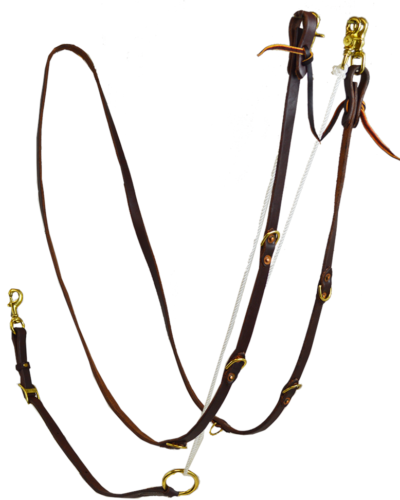 Heavy Oiled Flat Roping Rein German Martingale