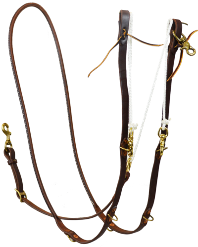 Heavy Oiled Rolled & Stitched Barrel Rein German Martingale