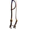 Heavy Oiled Double Buckle 1-Ear Headstall