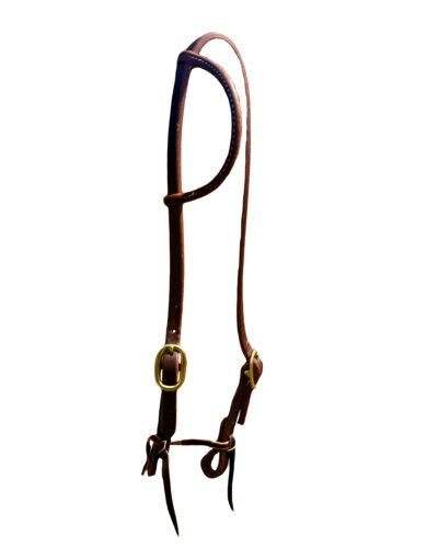 Heavy Oiled Double Buckle 1-Ear Headstall
