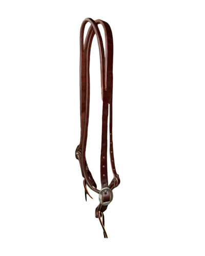 Heavy Oiled Slot Ear Headstall w/ Throatlatch