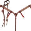 Single Ear Headstall & Breastcollar Set w/ Natural Buckstitch Trim