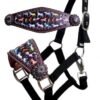 Pony Size Dancing Rainbow Unicorn Bronc Nose Halter